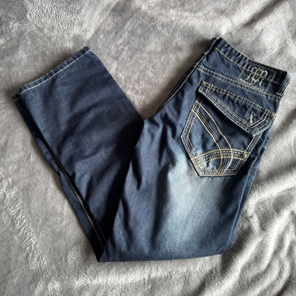 Blue Slim Fit Jeans with Gradient Effect